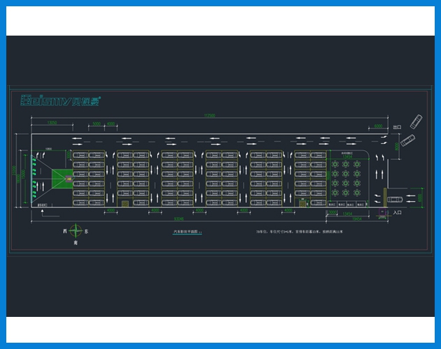 貝視曼 2500平米  單車道  露天汽車影(yǐng)院規劃設計圖 CAD 平面圖